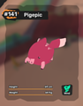 Pigepic's appearance in the Tempedia
