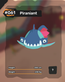 Piraniant as seen in the Tempedia.