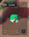 Crystle come appare in Tempedia.