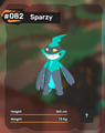 Sparzy as seen in the Tempedia.