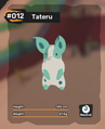Apariencia de Tateru en la Tempedia